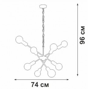 Подвесная люстра Vitaluce V4750 V4750-1/8 в Ревде - revda.ok-mebel.com | фото 2