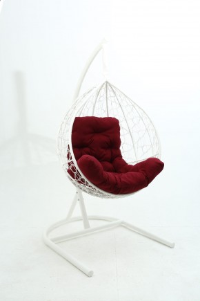Подвесное кресло Бароло (белый/бордо) в Ревде - revda.ok-mebel.com | фото