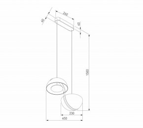Подвесной светильник Eurosvet Emisfero 50083/2 LED золото в Ревде - revda.ok-mebel.com | фото 4