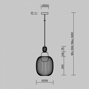 Подвесной светильник Maytoni Levitation MOD376PL-01G1 в Ревде - revda.ok-mebel.com | фото 5