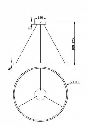 Подвесной светильник Maytoni Rim MOD058PL-L54BK в Ревде - revda.ok-mebel.com | фото 4