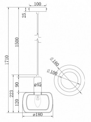 Подвесной светильник Maytoni Vision MOD411PL-01G в Ревде - revda.ok-mebel.com | фото 7