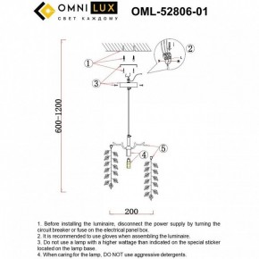 Подвесной светильник Omnilux Cavriglia OML-52806-01 в Ревде - revda.ok-mebel.com | фото 9