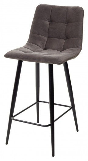 Полубарный стул CHILLI-QB графит #14, велюр / черный каркас (H=66cm) М-City в Ревде - revda.ok-mebel.com | фото