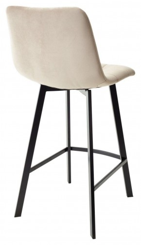 Полубарный стул CHILLI-QB SQUARE бежевый #5, велюр / черный каркас (H=66cm) М-City в Ревде - revda.ok-mebel.com | фото 2