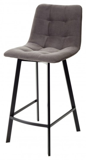 Полубарный стул CHILLI-QB SQUARE графит #14, велюр / черный каркас (H=66cm) М-City в Ревде - revda.ok-mebel.com | фото 1