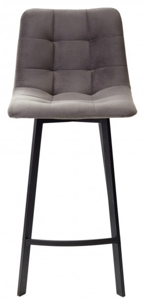 Полубарный стул CHILLI-QB SQUARE графит #14, велюр / черный каркас (H=66cm) М-City в Ревде - revda.ok-mebel.com | фото 4