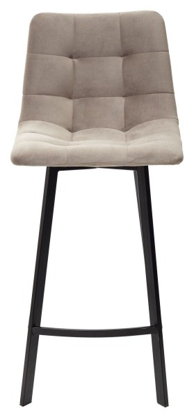 Полубарный стул CHILLI-QB SQUARE латте #25, велюр / черный каркас (H=66cm) М-City в Ревде - revda.ok-mebel.com | фото