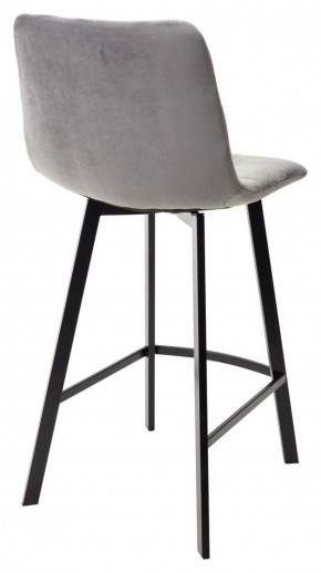 Полубарный стул CHILLI-QB SQUARE светло-серый #26, велюр / черный каркас (H=66cm) М-City в Ревде - revda.ok-mebel.com | фото 4