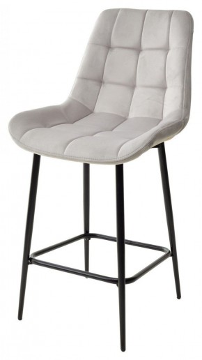 Полубарный стул ХОФМАН, цвет H-09 Светло-серый, велюр / черный каркас H=63cm М-City в Ревде - revda.ok-mebel.com | фото 1