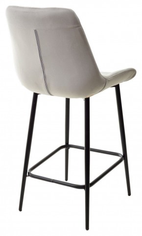 Полубарный стул ХОФМАН, цвет H-09 Светло-серый, велюр / черный каркас H=63cm М-City в Ревде - revda.ok-mebel.com | фото 6