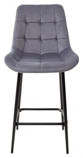 Полубарный стул ХОФМАН, цвет H-14 Серый, велюр / черный каркас H=63cm М-City в Ревде - revda.ok-mebel.com | фото 7