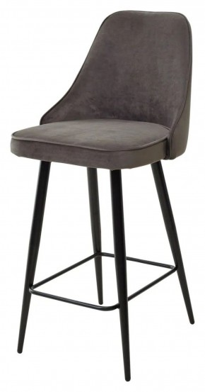 Полубарный стул NEPAL-PB ГРАФИТ #14, велюр/ черный каркас (H=68cm) М-City в Ревде - revda.ok-mebel.com | фото