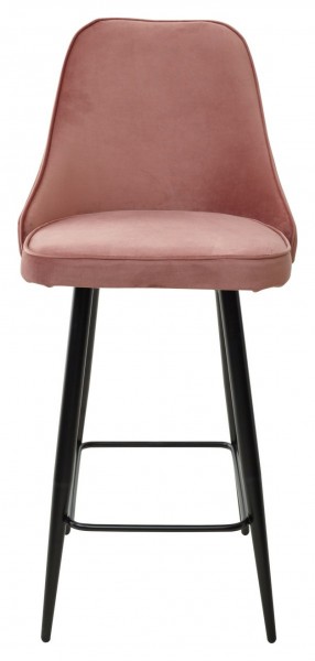 Полубарный стул NEPAL-PB РОЗОВЫЙ #15, велюр/ черный каркас (H=68cm) М-City в Ревде - revda.ok-mebel.com | фото 5