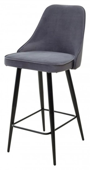 Полубарный стул NEPAL-PB СЕРЫЙ #27, велюр/ черный каркас (H=68cm) М-City в Ревде - revda.ok-mebel.com | фото