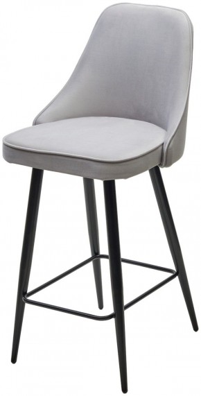 Полубарный стул NEPAL-PB СВЕТЛО- СЕРЫЙ BM-4, велюр/ черный каркас (H=68cm) М-City в Ревде - revda.ok-mebel.com | фото