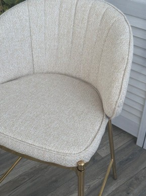 Полубарный стул WENDY TRF-11 светло-бежевый, ткань / золотой каркас (H=65) М-City в Ревде - revda.ok-mebel.com | фото