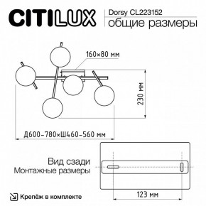 Потолочная люстра Citilux Dorsy CL223152 в Ревде - revda.ok-mebel.com | фото 10