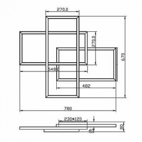 Потолочная люстра Maytoni Line MOD016CL-L80BK в Ревде - revda.ok-mebel.com | фото 2