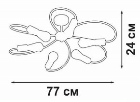 Потолочная люстра Vitaluce V3076 V3076-1/6PL в Ревде - revda.ok-mebel.com | фото 5