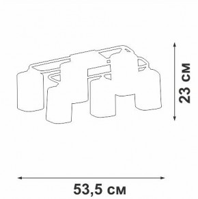 Потолочная люстра Vitaluce V3092 V3092-1/6PL в Ревде - revda.ok-mebel.com | фото 4