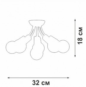 Потолочная люстра Vitaluce V3927 V3927-1/6PL в Ревде - revda.ok-mebel.com | фото 6