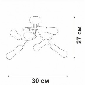Потолочная люстра Vitaluce V3928 V3928-1/6PL в Ревде - revda.ok-mebel.com | фото 4