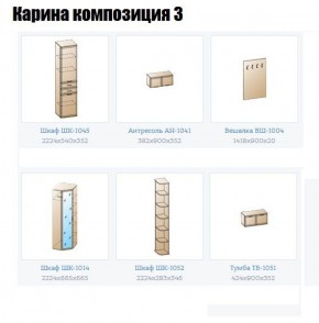 Прихожая Карина (модульная) в Ревде - revda.ok-mebel.com | фото 8