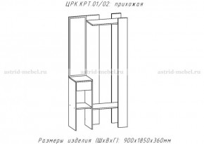 КРИТ-1 Прихожая (Делано светлый) в Ревде - revda.ok-mebel.com | фото 2