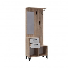 Прихожая Витра Центральная секция (Белый/Дуб сонома) в Ревде - revda.ok-mebel.com | фото 2