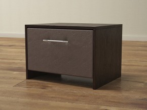 PROxSON Тумба Varna (ЛДСП Венге+экокожа Дуб венге с коричневым) 51x40 в Ревде - revda.ok-mebel.com | фото