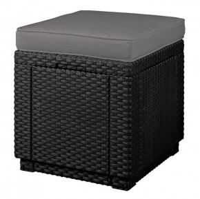 Пуфик Куб с подушкой (Cube with cushion) графит - прохладный серый в Ревде - revda.ok-mebel.com | фото 1