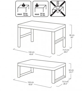 Раскладной стол Лион с регулируемой высотой столешницы (Lyon rattan table) графит (h400/650) в Ревде - revda.ok-mebel.com | фото 3