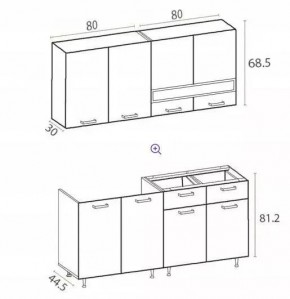 РИО-2 ЛДСП Кухонный гарнитур 1,6 м в Ревде - revda.ok-mebel.com | фото 7