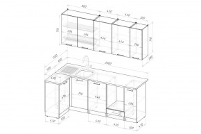 ШЕЛЛИ Кухонный гарнитур Прайм 400 (1100*2000 мм) в Ревде - revda.ok-mebel.com | фото 2