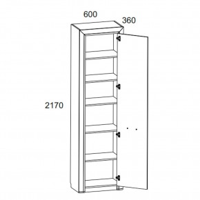 Шкаф 1D, OLIVIA, цвет вудлайн крем/дуб анкона в Ревде - revda.ok-mebel.com | фото 2