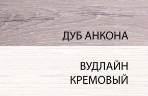 Шкаф 1D, OLIVIA, цвет вудлайн крем/дуб анкона в Ревде - revda.ok-mebel.com | фото 3