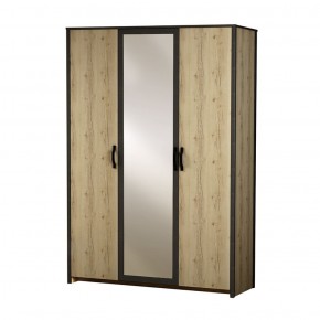 Шкаф 3-дверный с зеркалом №885 Гранж в Ревде - revda.ok-mebel.com | фото