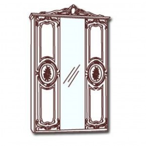 Шкаф 3-х дверный с зеркалами (01.143) Роза (беж) в Ревде - revda.ok-mebel.com | фото