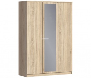 Шкаф 3х дверный с зеркалом Веста СБ-2258 (Дуб Сонома) в Ревде - revda.ok-mebel.com | фото