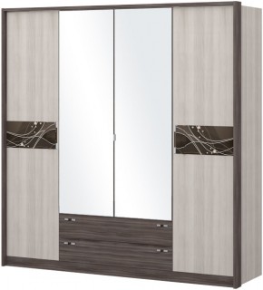 Шкаф 4-х дверный с зеркалом Шк69.2 МС Николь в Ревде - revda.ok-mebel.com | фото