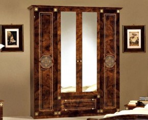 Шкаф 4-х дверный с зеркалами (02.144) Рома (орех) в Ревде - revda.ok-mebel.com | фото 1