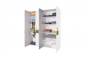 Шкаф 4-х створчатый Милана (Белый/Сосна Гранд) в Ревде - revda.ok-mebel.com | фото 2