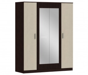 Шкаф 4х дверный с зеркалами Уют СБ-2750/1.Н (Венге/Паллада) в Ревде - revda.ok-mebel.com | фото