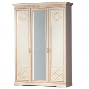 Шкаф для одежды 3-дверный №800 Парма кремовый белый в Ревде - revda.ok-mebel.com | фото