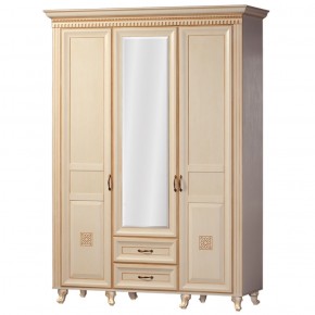 Шкаф для одежды 3-х дверный №470 Марлен Кремовый белый в Ревде - revda.ok-mebel.com | фото