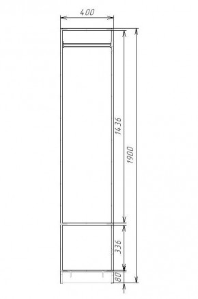 Шкаф для Одежды ЭШ1-РП-19-4 (ручка профильная) серия "Экон" в Ревде - revda.ok-mebel.com | фото 2