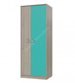 Шкаф для одежды Сити (Арт. 6-9411) Дуб Сонома/Аква в Ревде - revda.ok-mebel.com | фото
