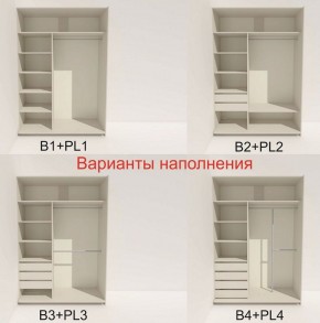 Шкаф-купе 1400 серии SOFT D8+D2+B2+PL4 (2 ящика+F обр.штанга) профиль «Капучино» в Ревде - revda.ok-mebel.com | фото 4