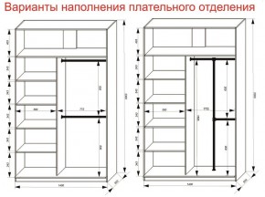 Шкаф-купе 1400 серии SOFT D8+D2+B2+PL4 (2 ящика+F обр.штанга) профиль «Капучино» в Ревде - revda.ok-mebel.com | фото 5